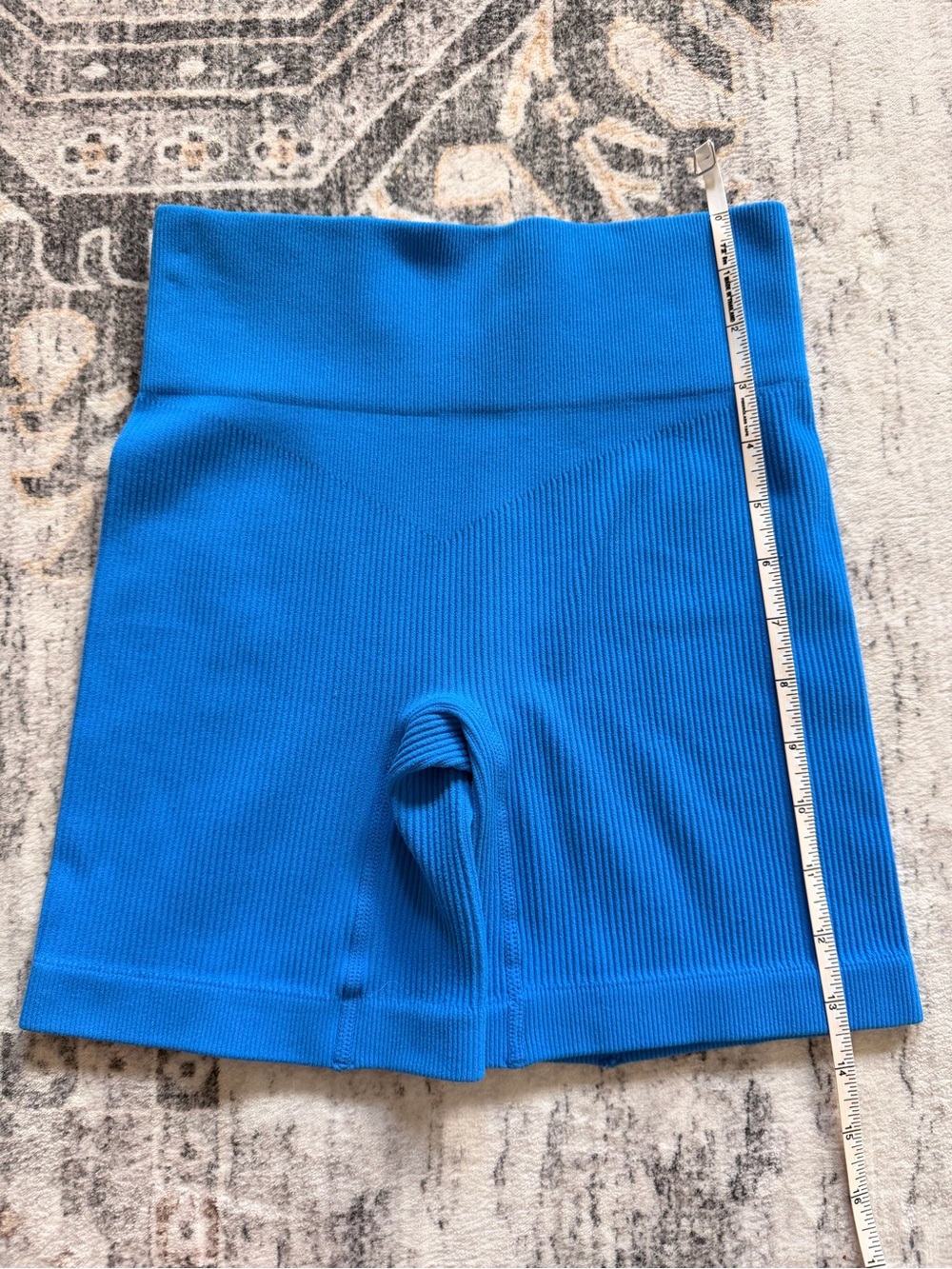 Women’s Ribbed Bike Shorts - Bright Blue